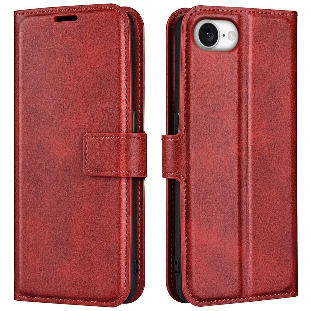 EIDERWOOD iPhone 17e / 16e Konstläder Flip Fodral - Röd