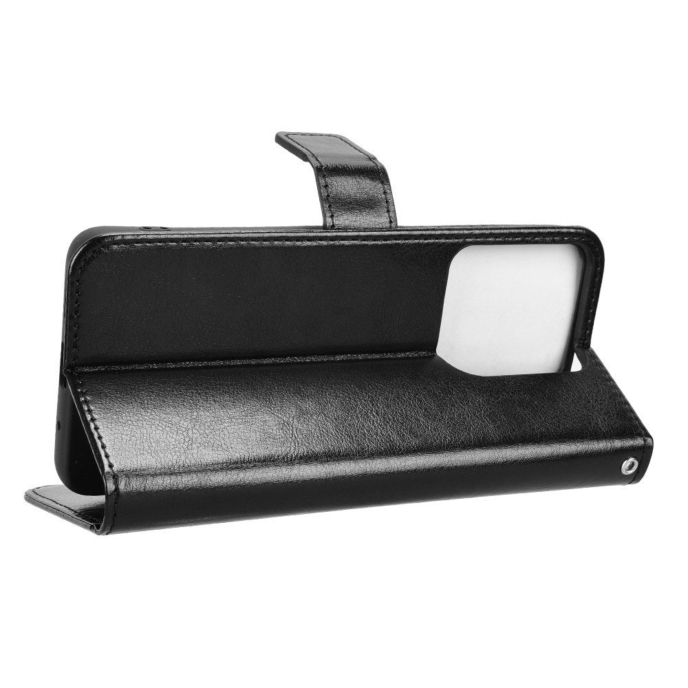 EIDERWOOD Motorola Moto G15 / G15 Power Konstläder Flip Fodral m. Rem - Svart