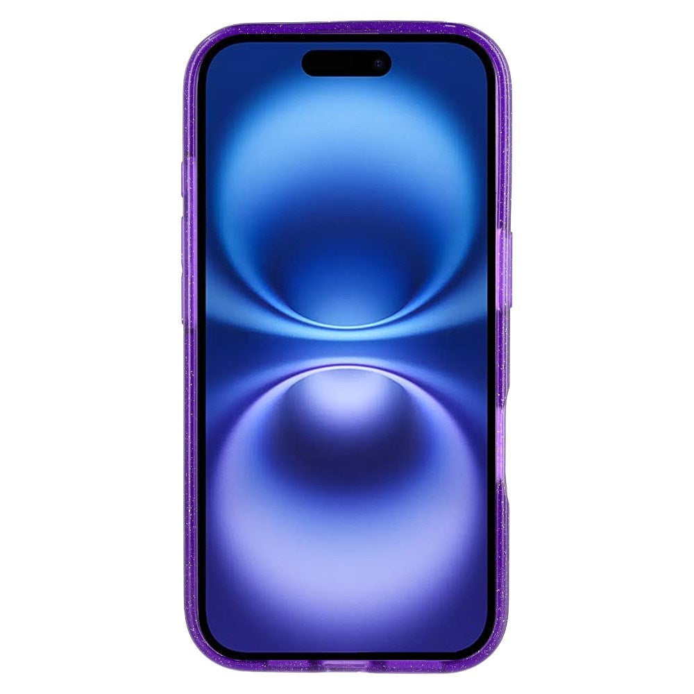 EIDERWOOD iPhone 16 Plus Plast Glitter Skal - MagSafe Kompatibelt - Lila