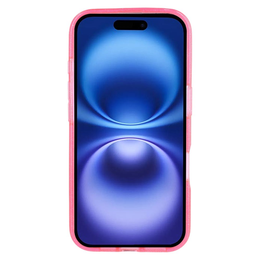 EIDERWOOD iPhone 16 Plus Plast Glitter Skal - MagSafe Kompatibelt - Rosa