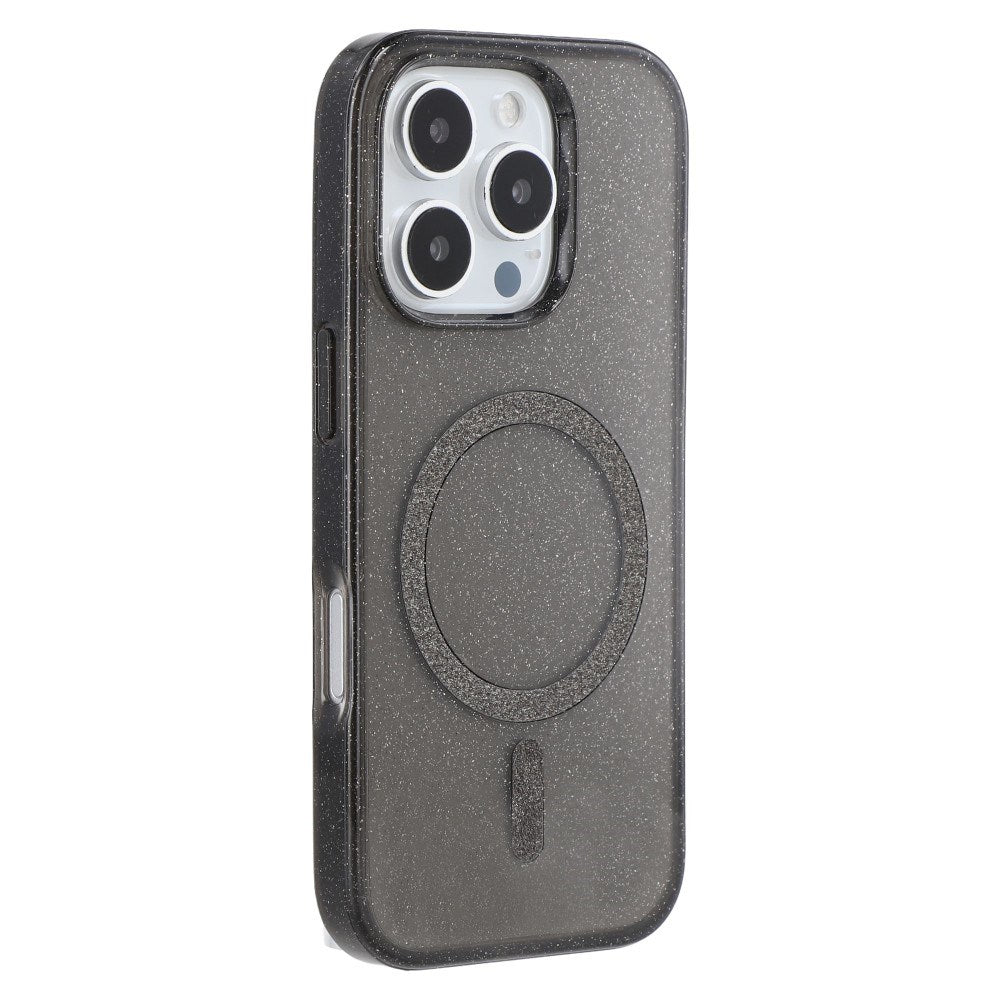 EIDERWOOD iPhone 16 Pro Max Plast Glitter Skal - MagSafe Kompatibelt - Svart