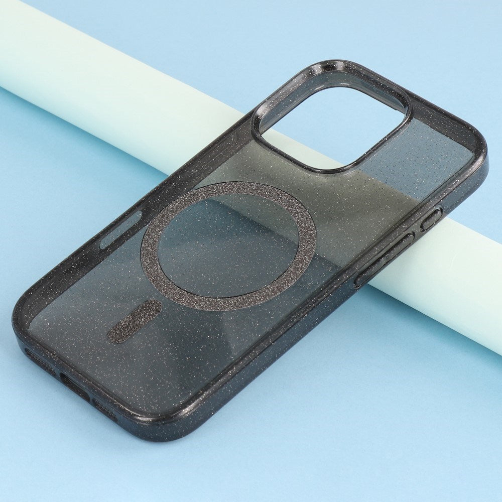 EIDERWOOD iPhone 16 Pro Max Plast Glitter Skal - MagSafe Kompatibelt - Svart