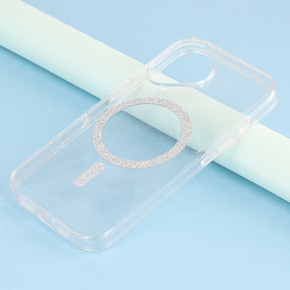 EIDERWOOD iPhone 16 Plast Glitter Skal - MagSafe Kompatibelt - Transparent