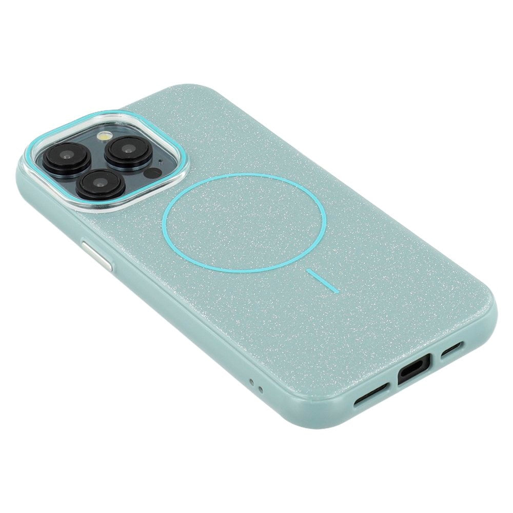 EIDERWOOD iPhone 15 Pro Plast Glitter Skal - MagSafe Kompatibel - Grön