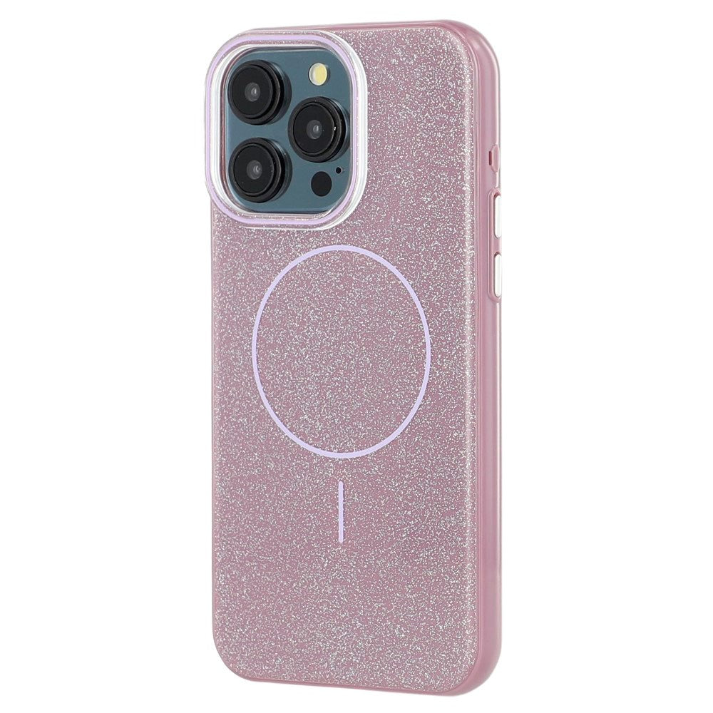EIDERWOOD iPhone 15 Pro Plast Glitter Skal - MagSafe Kompatibel - Lila