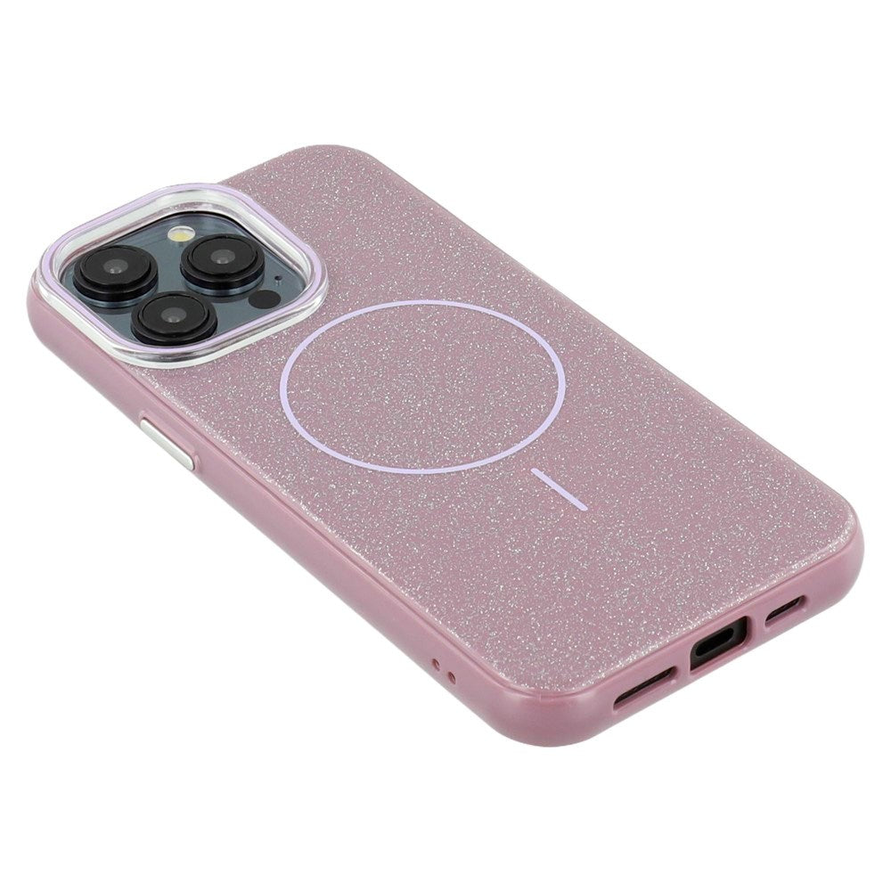 EIDERWOOD iPhone 15 Pro Plast Glitter Skal - MagSafe Kompatibel - Lila