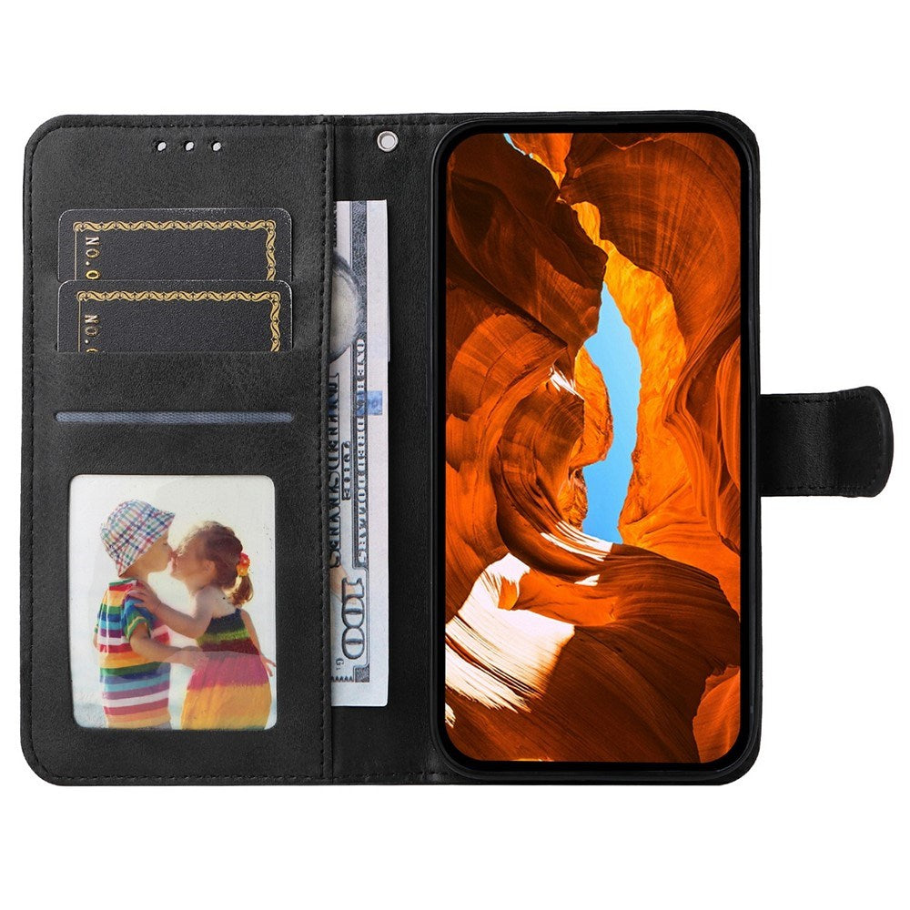 Motorola Edge 60 Neo / 50 Neo / ThinkPhone 25 EIDERWOOD Konstläder Fodral med Rem - Svart