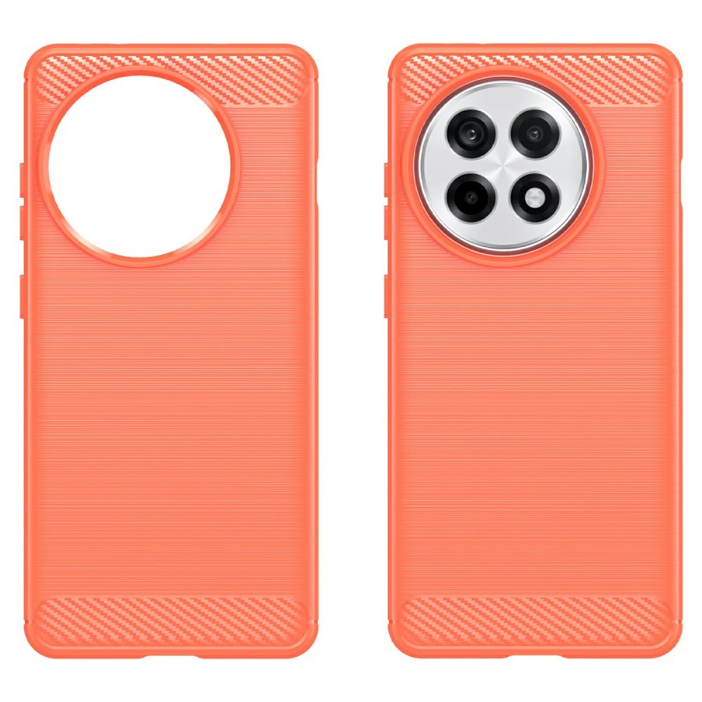 EIDERWOOD OnePlus 13R Brushed Carbon Fiber Flexibel Plast Skal - Röd