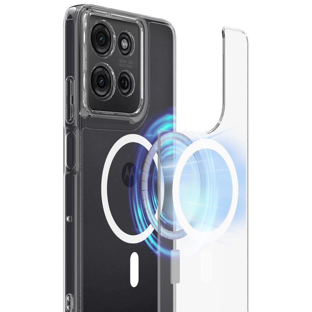 EIDERWOOD Motorola Moto G75 (5G) Flexibelt Plast Skal - MagSafe Kompatibel - Transparent