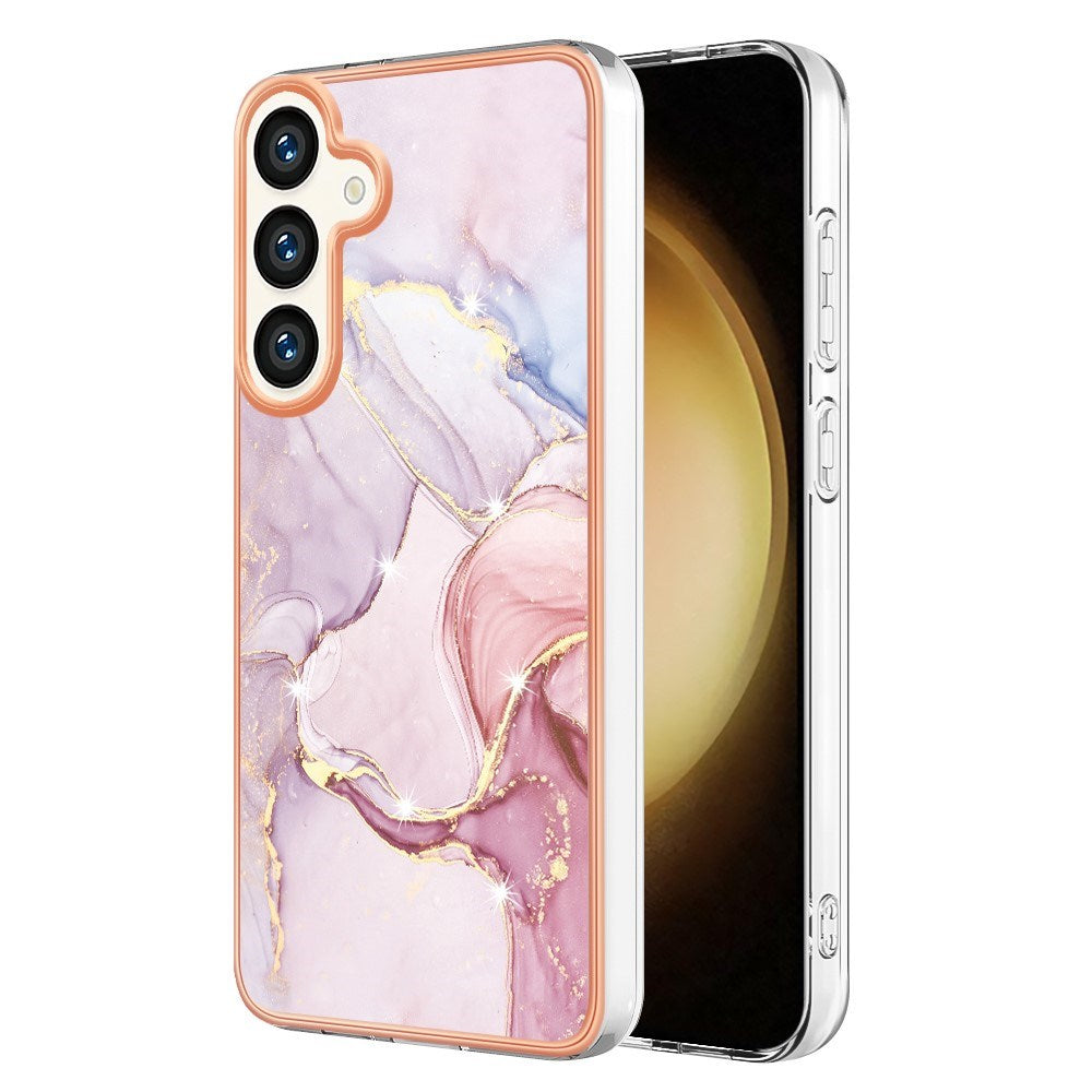 EIDERWOOD Samsung Galaxy S25+ (Plus) / S24+ (Plus) Marmormönstrat Plast Skal - Rose Gold