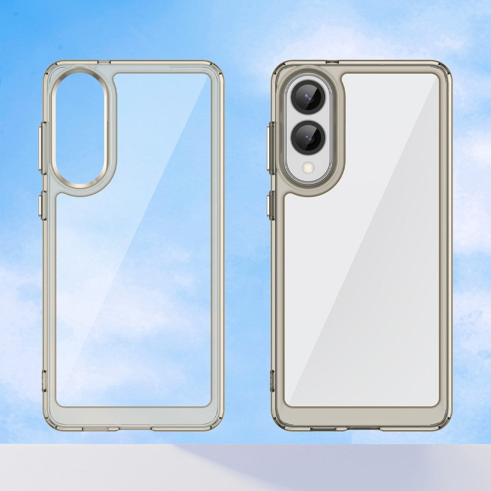 EIDERWOOD Samsung Galaxy S25 Edge Hybrid Plast Skal - Genomskinlig / Grå