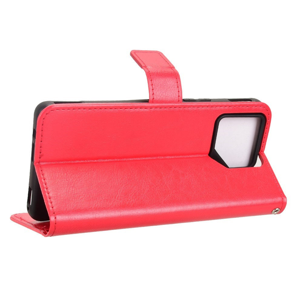 EIDERWOOD Asus ROG Phone 9 (5G) / 9 Pro (5G) Konstläder Flip Fodral m. Korthållare & Ställfunktion - Röd