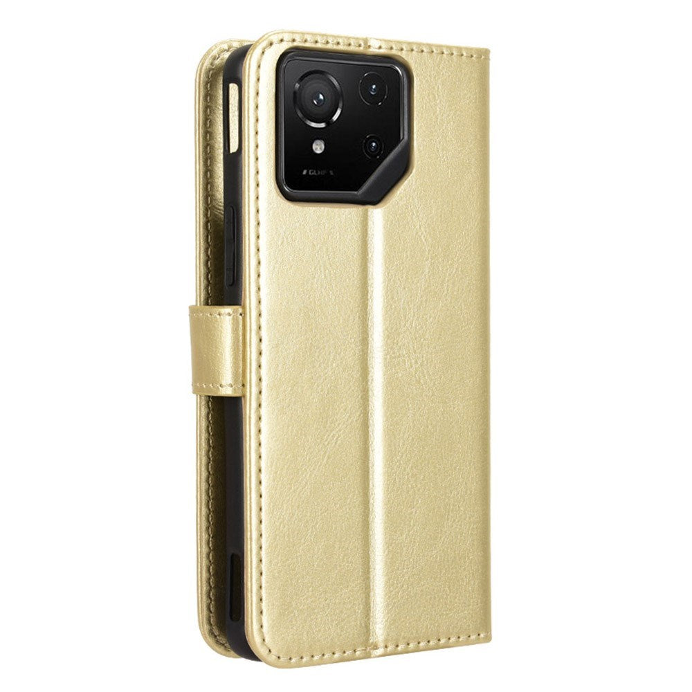 EIDERWOOD Asus ROG Phone 9 (5G) / 9 Pro (5G) Konstläder Flip Fodral m. Korthållare & Ställfunktion - Guld
