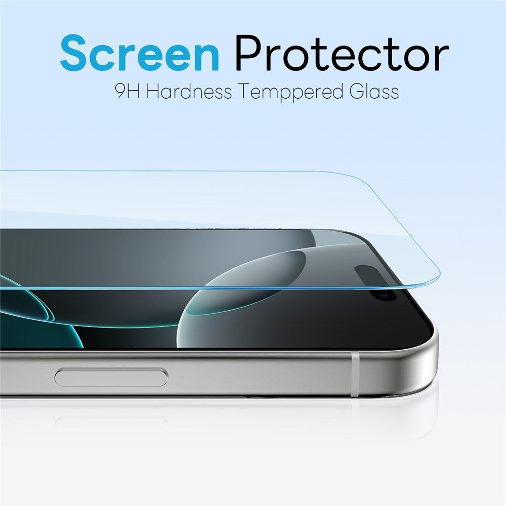 NORTHJO iPhone 16 Pro 360° Skyddsset med Kameralinsskydd & Skärmskydd & Hybrid Skal - MagSafe Kompatibel - Genomskinlig