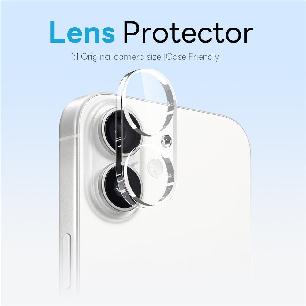 NORTHJO iPhone 16 Plus 360° Skyddsset med Kameralinsskydd & Skärmskydd & Hybrid Skal - MagSafe Kompatibel - Genomskinlig