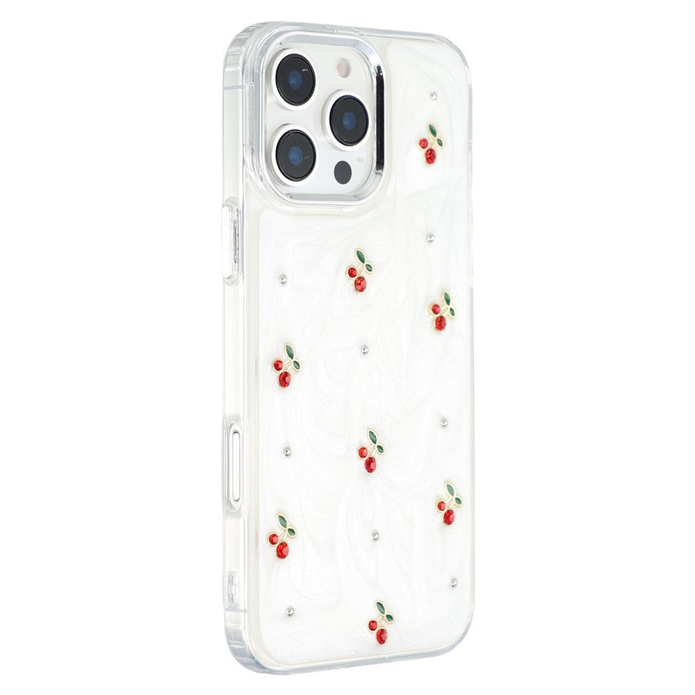iPhone 16 Pro Max EIDERWOOD Hybrid Skal m. 3D Körsbär - Silver