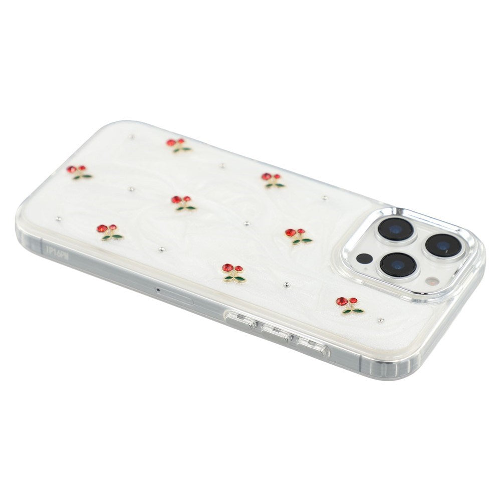 iPhone 16 Pro Max EIDERWOOD Hybrid Skal m. 3D Körsbär - Silver