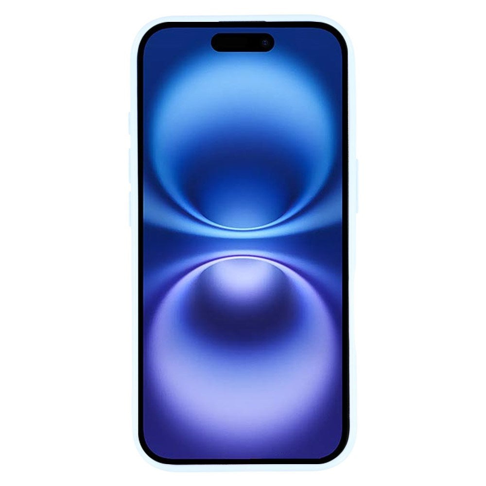 EIDERWOOD IPhone 16 Flexibelt Plast Skal med Glitter - Ljusblå