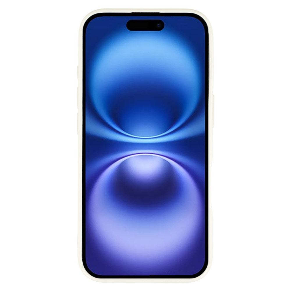 EIDERWOOD IPhone 16 Flexibelt Plast Skal med Glitter - Vit