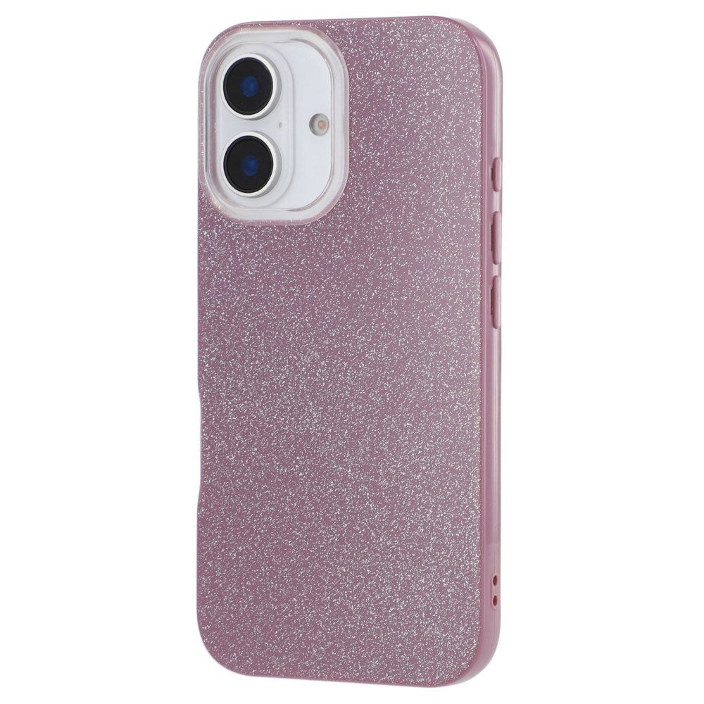 EIDERWOOD IPhone 16 Flexibelt Plast Skal med Glitter - Lila