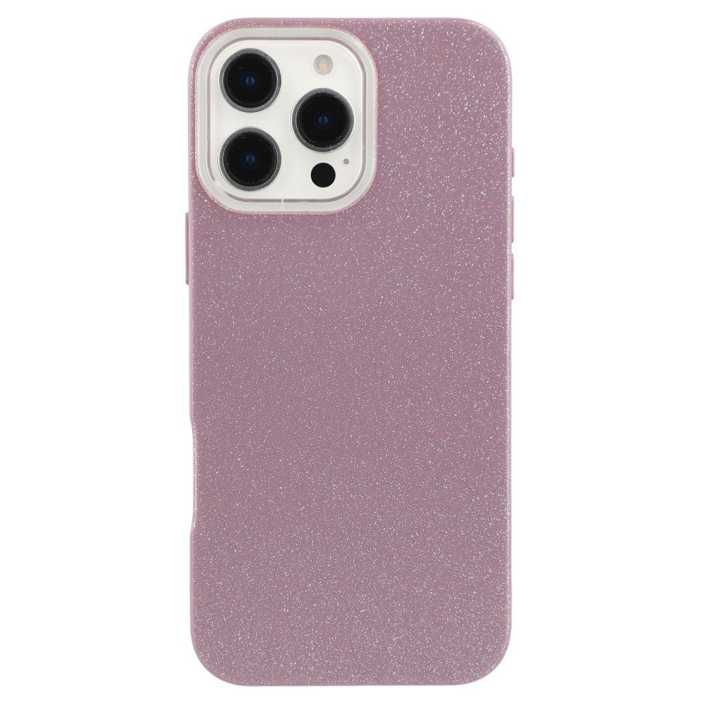 EIDERWOOD IPhone 16 Pro Flexibelt Plast Skal med Glitter - Lila