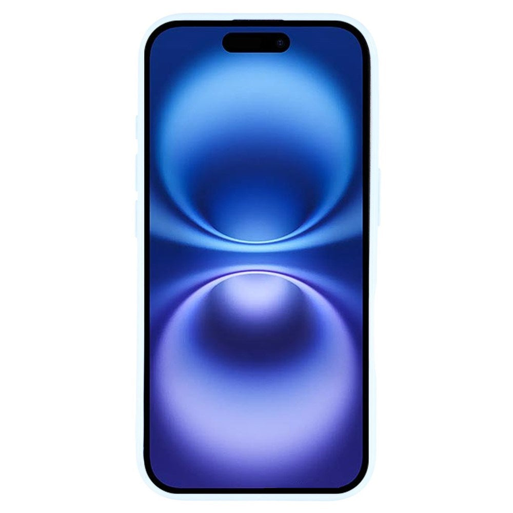 EIDERWOOD IPhone 16 Pro Flexibelt Plast Skal med Glitter - Ljusblå