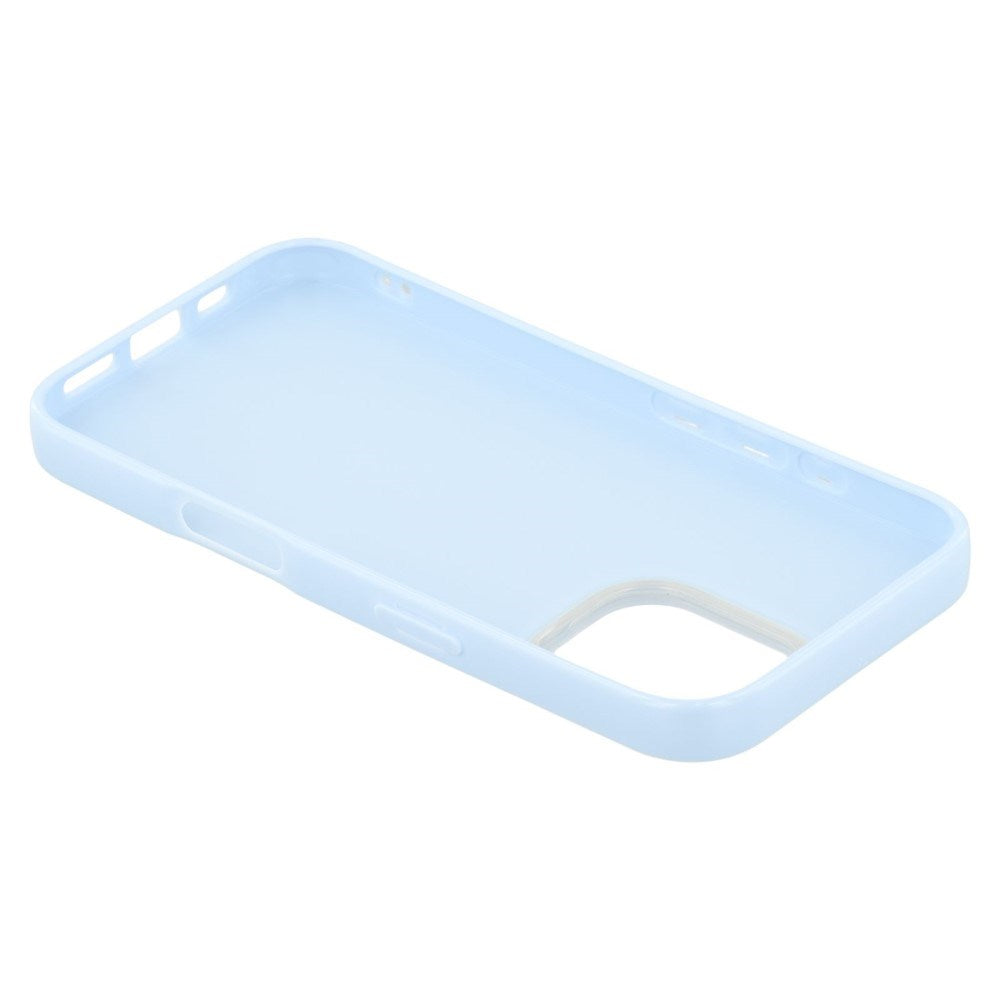 EIDERWOOD IPhone 16 Pro Flexibelt Plast Skal med Glitter - Ljusblå