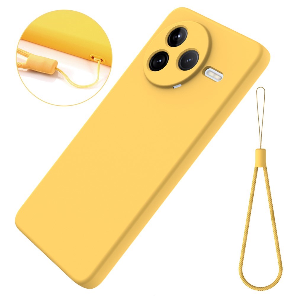 Xiaomi Poco F7 Pro EIDERWOOD Silikon Skal m. Rem - Gul