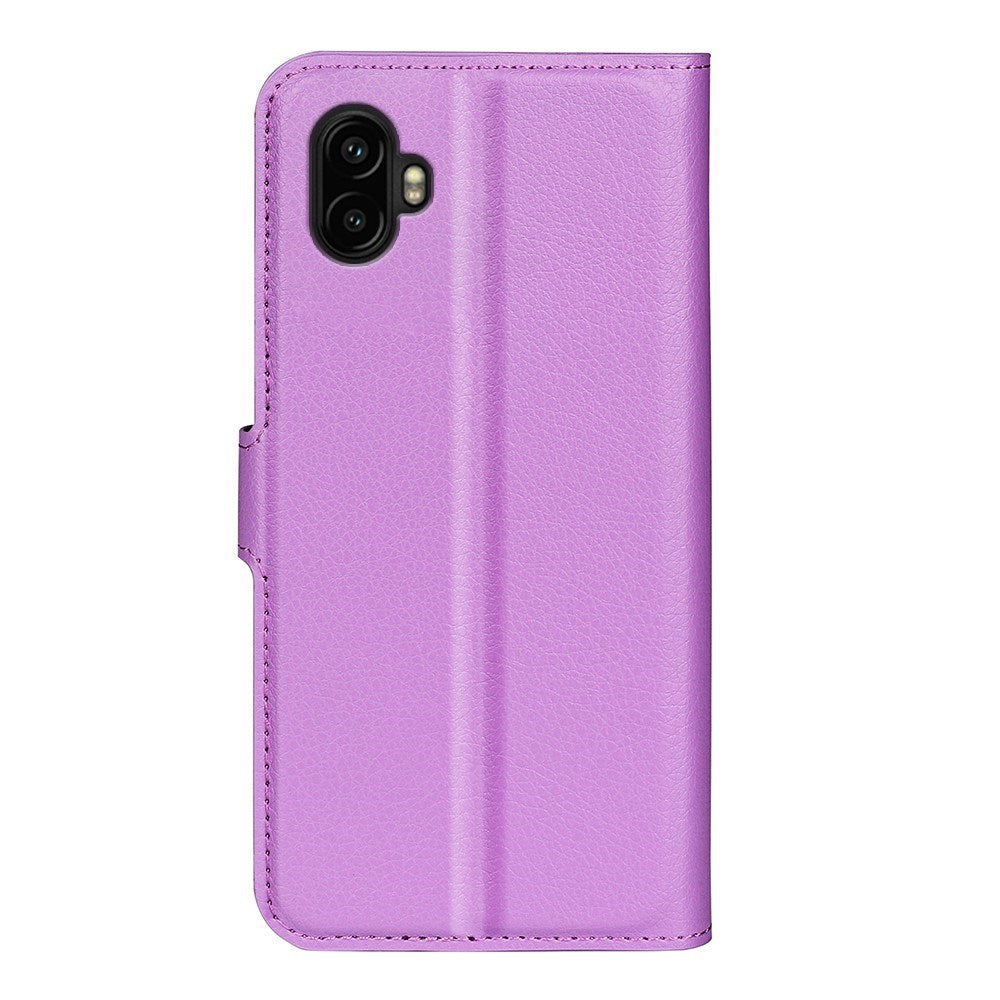 EIDERWOOD Samsung Galaxy Xcover 7 Pro Konstläder Flip Fodral m. Korthållare & Ställfunktion - Lila