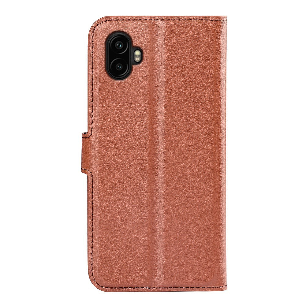EIDERWOOD Samsung Galaxy Xcover 7 Pro Konstläder Flip Fodral m. Korthållare & Ställfunktion - Brun