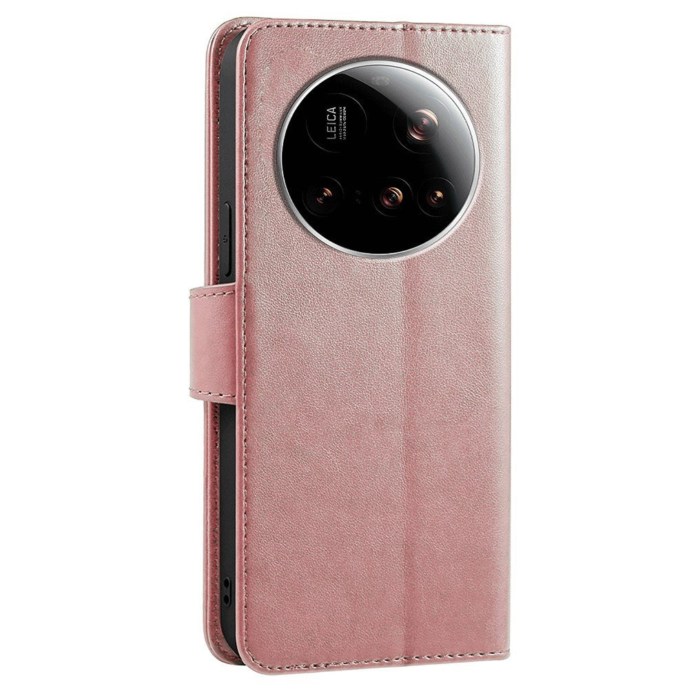EIDERWOOD Xiaomi 15 Ultra Konstläder Flip Fodral - Rose Gold