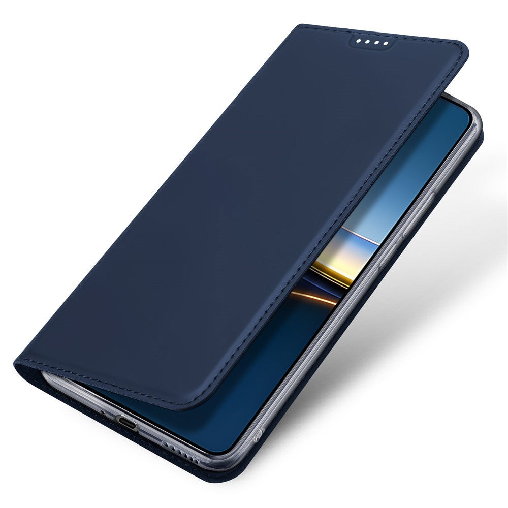 Xiaomi Poco F7 Pro EIDERWOOD Konstläder Fodral m. Korthållare & Ställfunktion – Blå