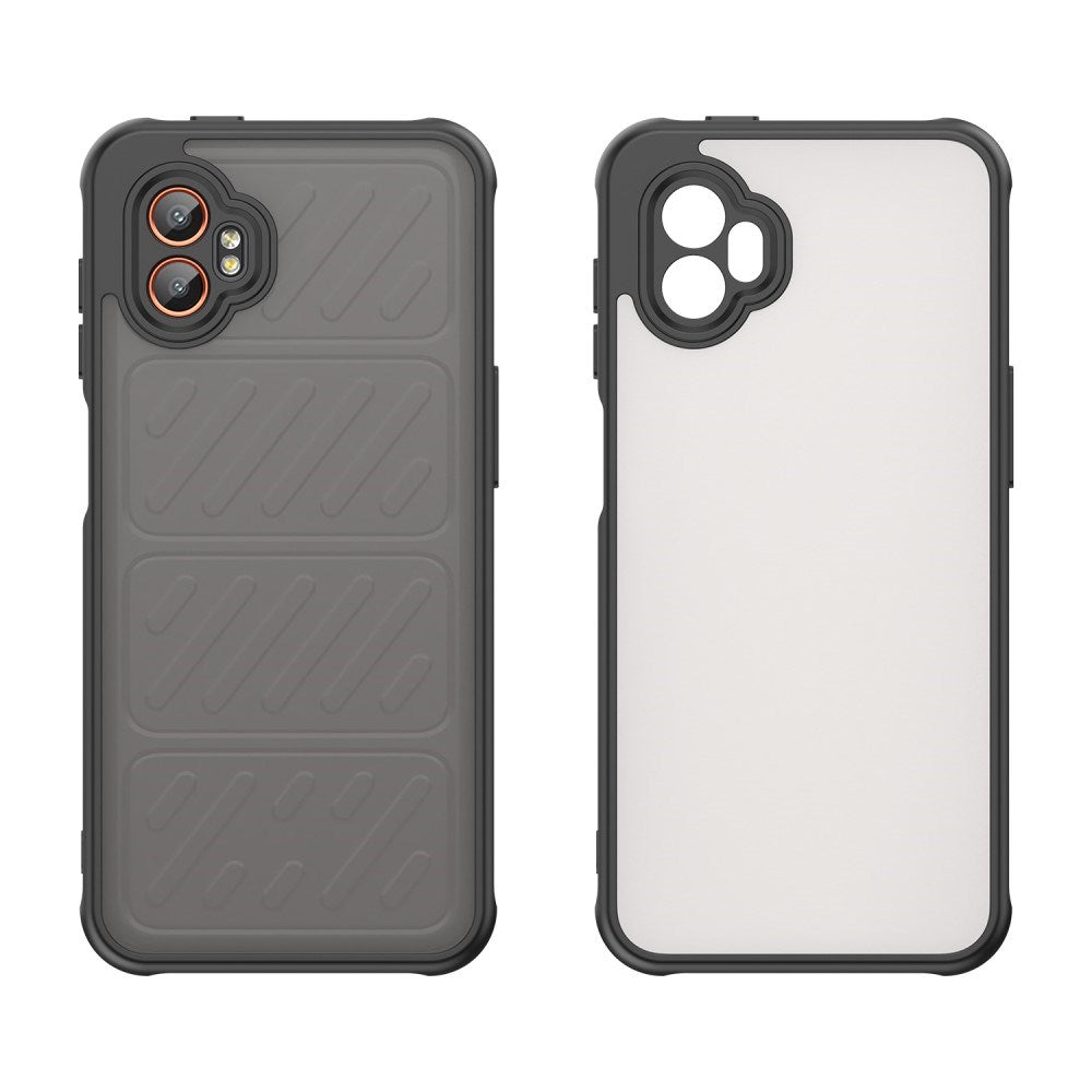 EIDERWOOD Samsung Galaxy Xcover 7 Pro Hybrid Plast Skal med Matt Baksida - Genomskinlig / Svart