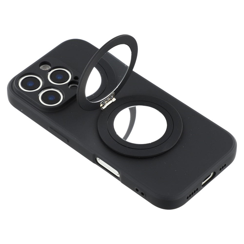 EIDERWOOD iPhone 16 Pro Hybrid Skal inkl. Stöd med Sparkstöd Spegel - Svart