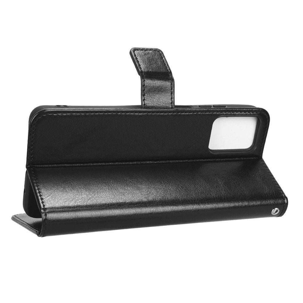 EIDERWOOD Motorola Moto E22 / E22i Konstläder Plånbokfordral med Stativ - Svart