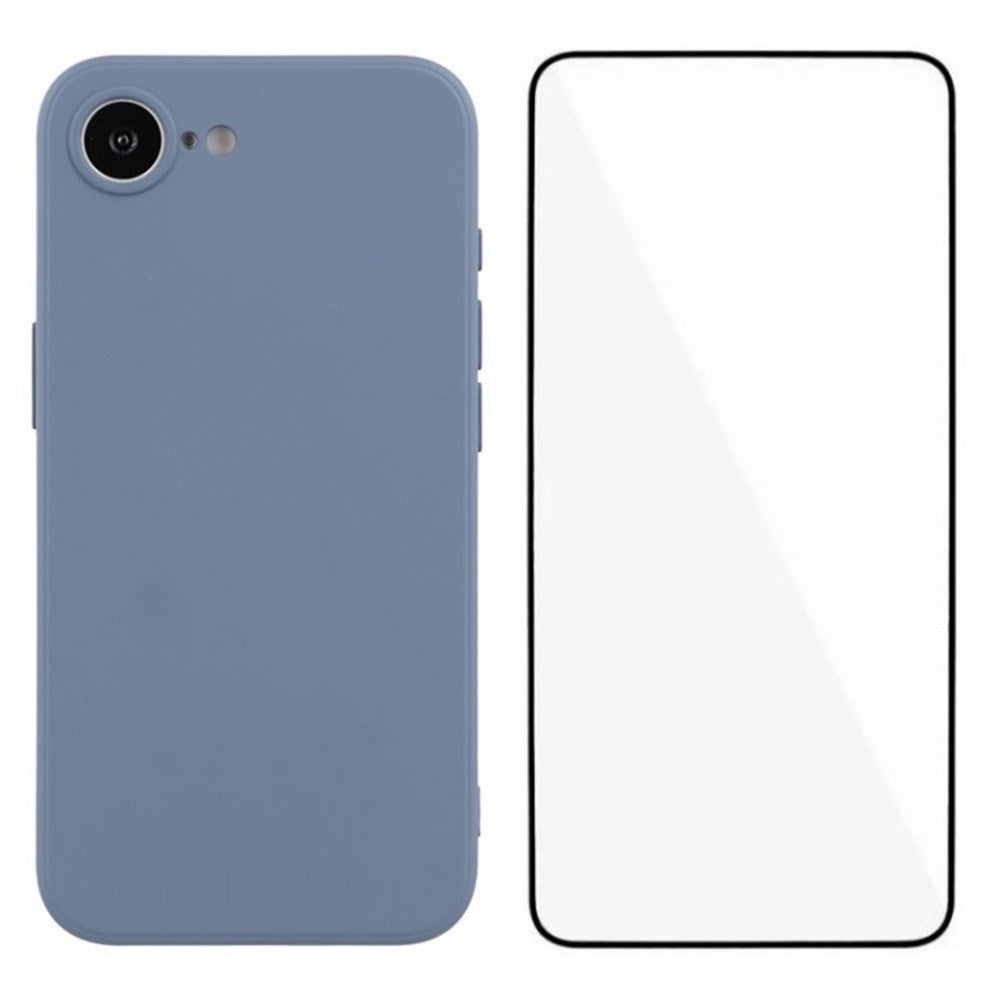 iPhone 17e / 16e Skyddsset med Flexibelt Plast Skal & Skärmskydd - Lavendel