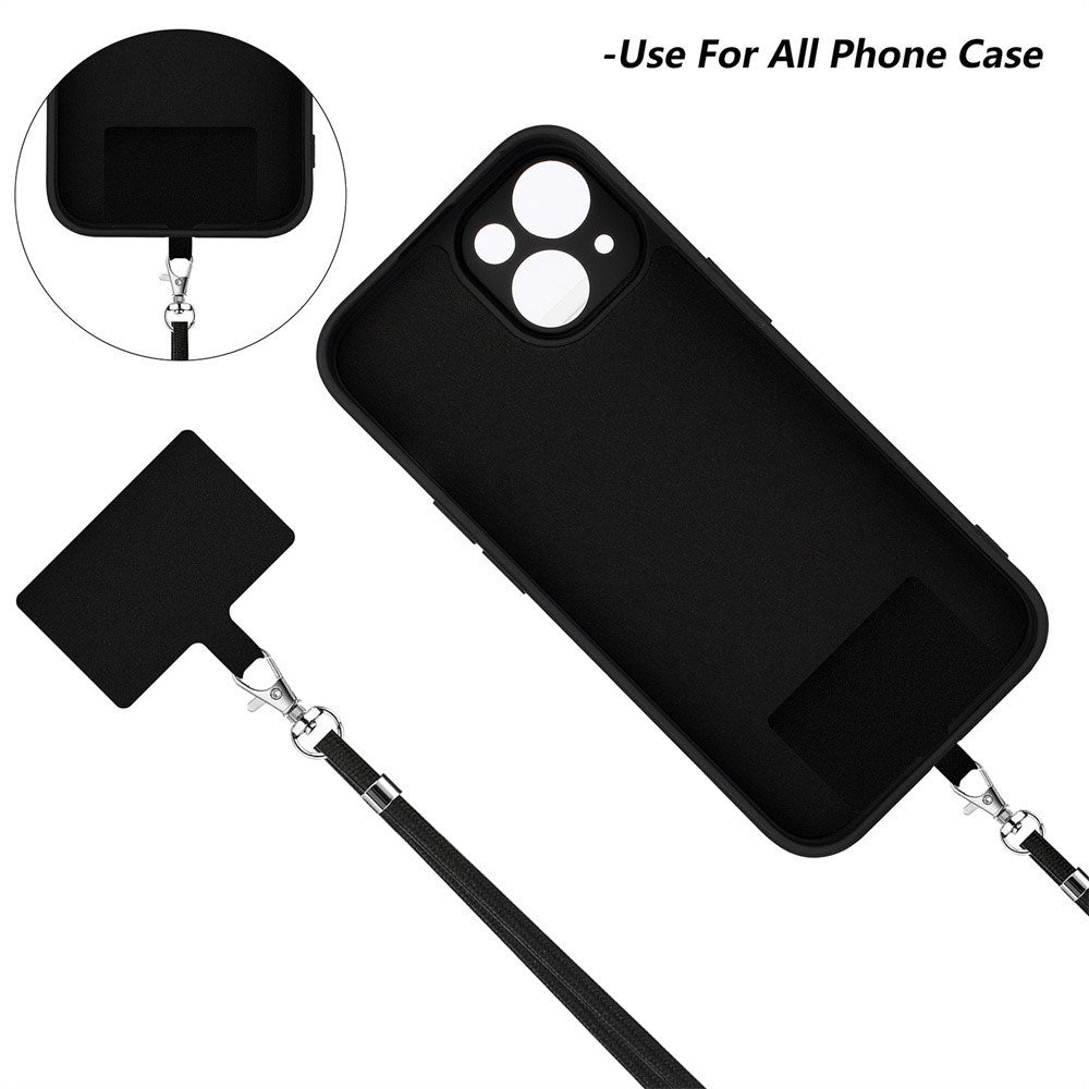 iPhone 16e Set med Flexibelt Plast Skal - Skärmskydd - Rem - Vit