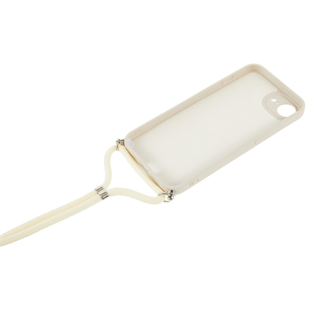 iPhone 17e / 16e EIDERWOOD Fodrat Flexibelt Plast Skal m. Rem - Beige
