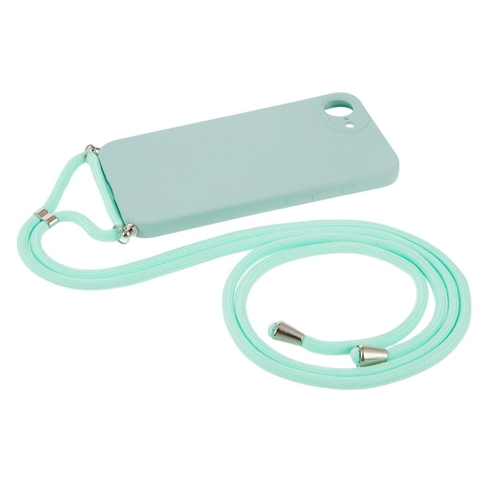 iPhone 17e / 16e EIDERWOOD Fodrat Flexibelt Plast Skal m. Rem - Ljusblå