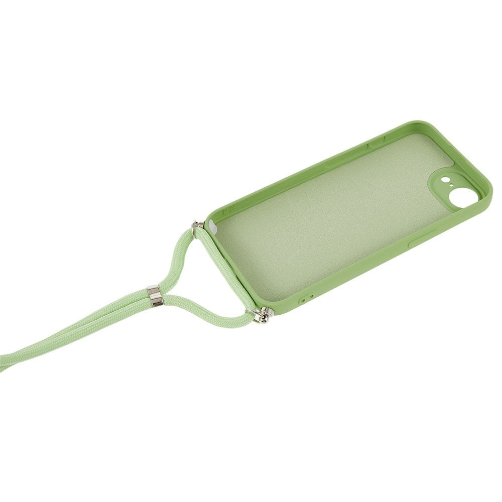 iPhone 17e / 16e EIDERWOOD Fodrat Flexibelt Plast Skal m. Rem - Ljusgrön