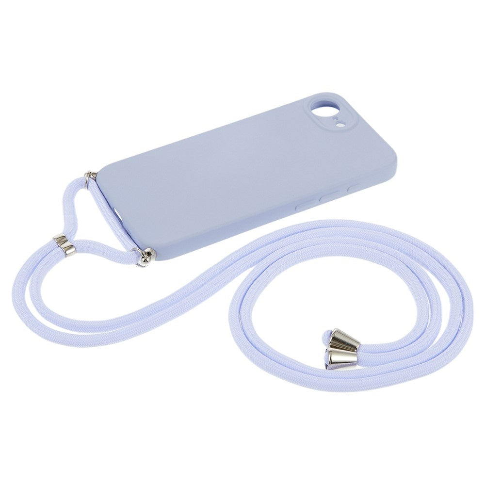 iPhone 17e / 16e EIDERWOOD Fodrat Flexibelt Plast Skal m. Rem - Ljuslila