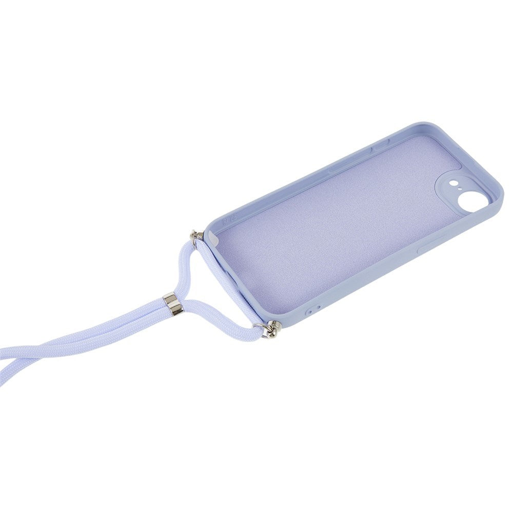 iPhone 17e / 16e EIDERWOOD Fodrat Flexibelt Plast Skal m. Rem - Ljuslila