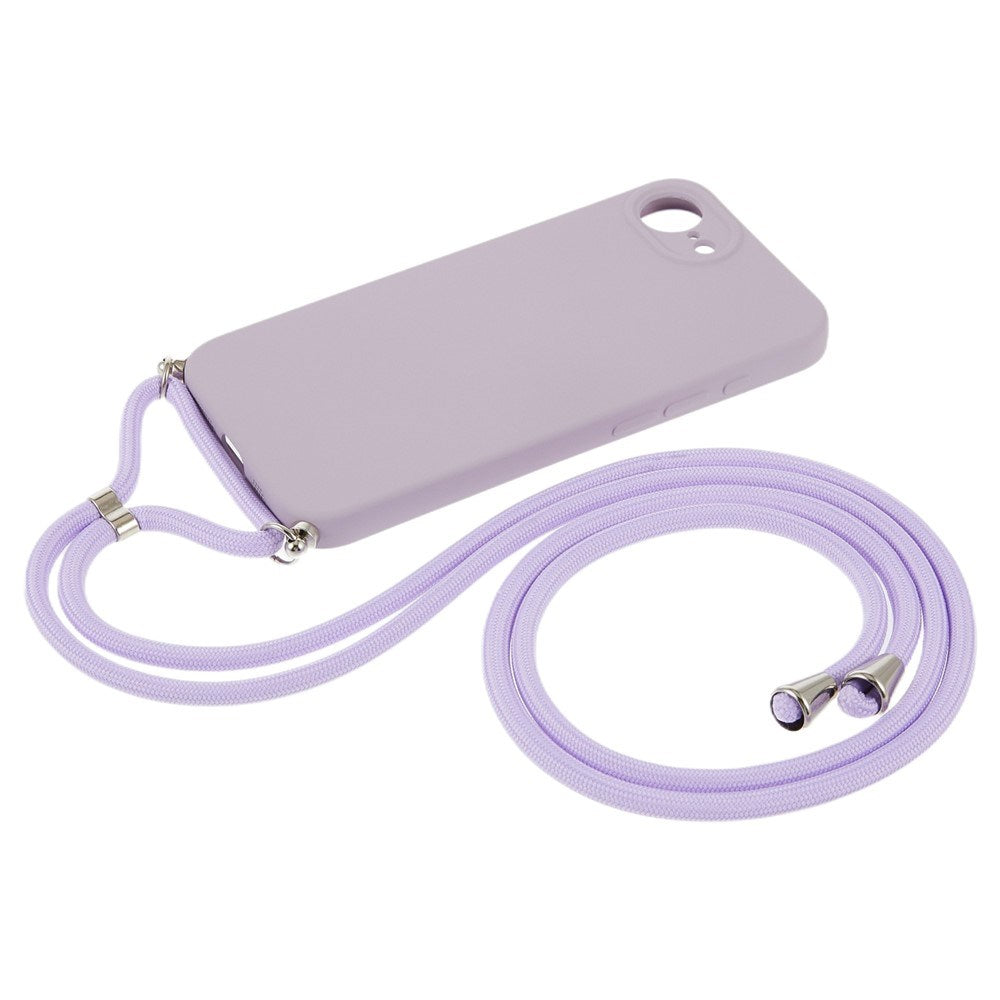 iPhone 17e / 16e EIDERWOOD Fodrat Flexibelt Plast Skal m. Rem - Lila