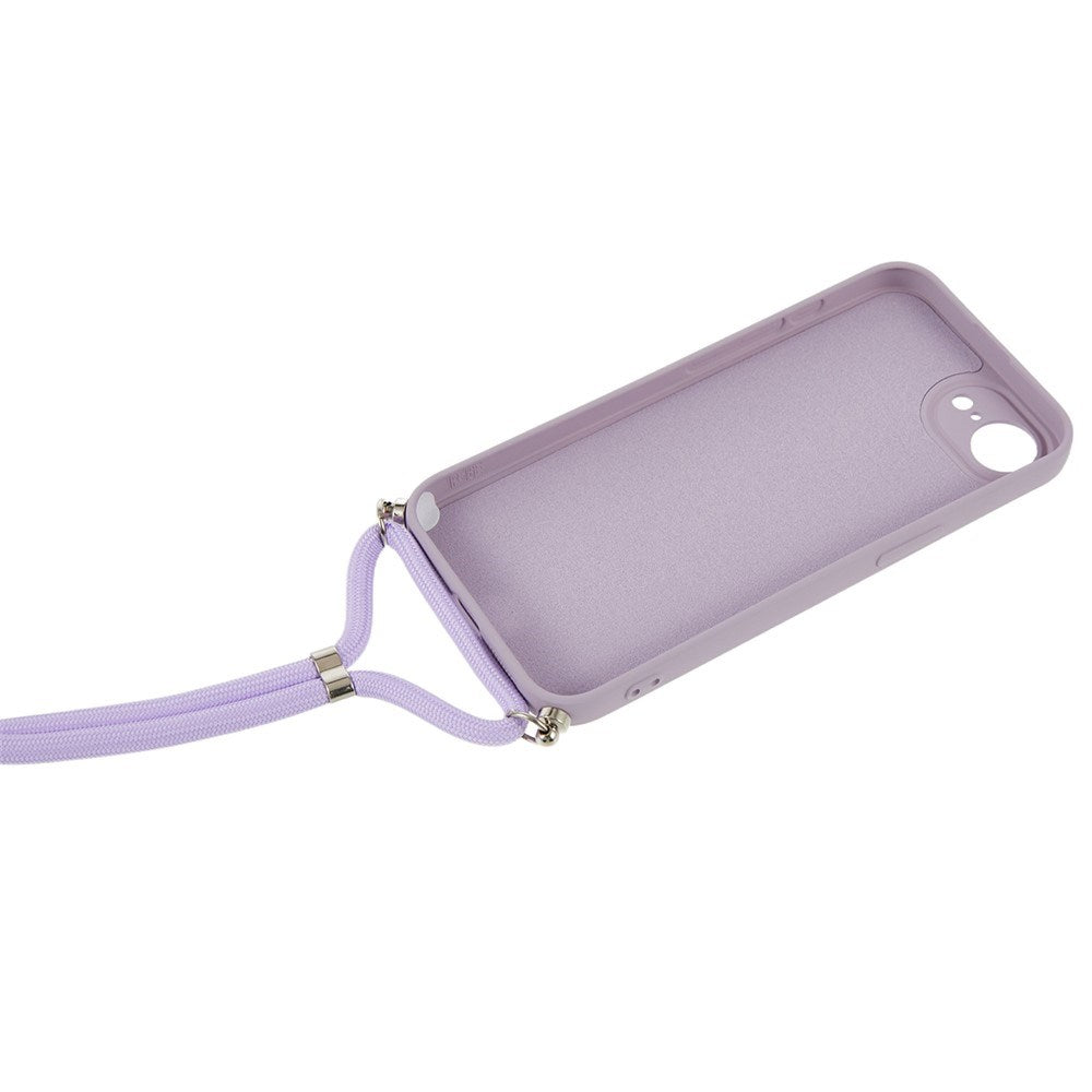 iPhone 17e / 16e EIDERWOOD Fodrat Flexibelt Plast Skal m. Rem - Lila