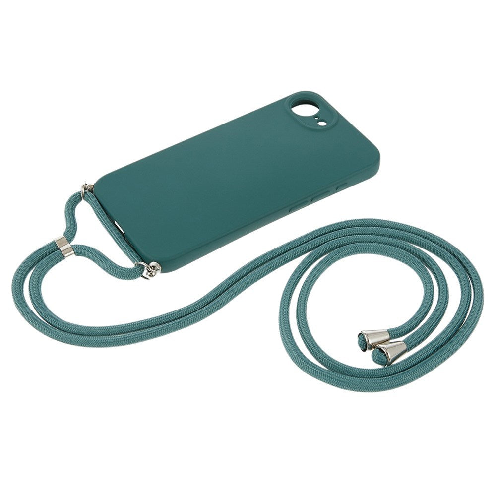 iPhone 17e / 16e EIDERWOOD Fodrat Flexibelt Plast Skal m. Rem - Mörkgrön