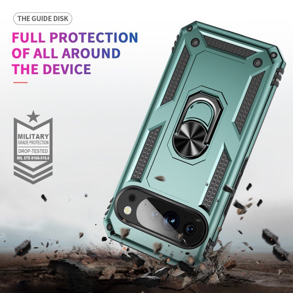 EIDERWOOD Google Pixel 10 / 10 Pro Hantverkare Skal med 360 Graders Roterbart Stativ - Grön