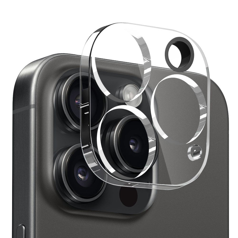 NORTHJO iPhone 15 Pro Max 3-i-1 Skyddsset med Stötdämpande Flexibelt Plast Skal & Härdat Glas Skärmskydd & Kameralinsglas - Genomskinlig