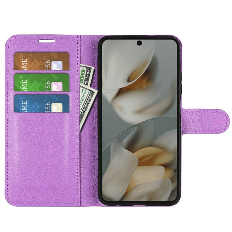 EIDERWOOD Google Pixel 10 Pro XL Konstläder Flip Fodral m. Korthållare & Ställfunktion - Lila