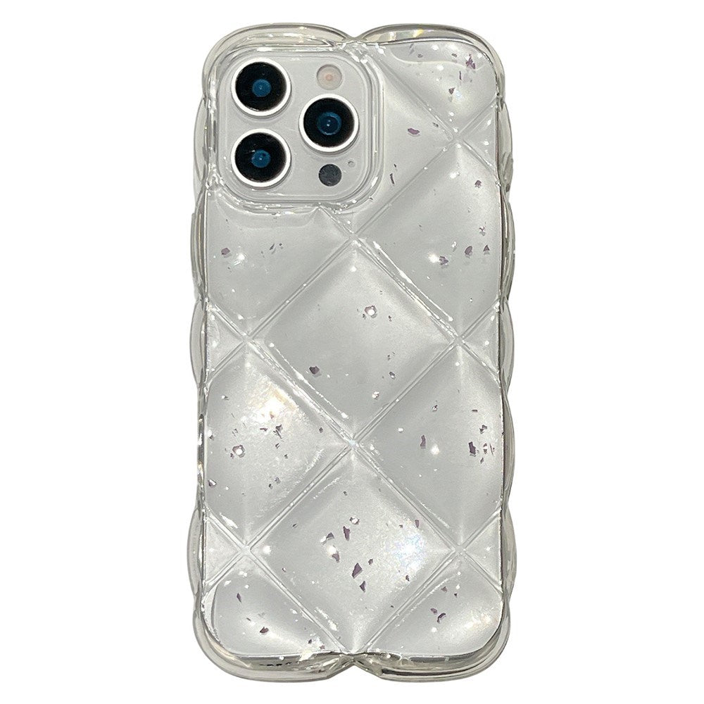 iPhone 16 Pro Max EIDERWOOD Texturerat Flexibelt Plast Skal – Genomskinlig / Lila