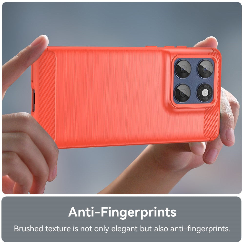 EIDERWOOD Motorola Edge 60 / Edge 60 Fusion Brushed Carbon Skal - Röd